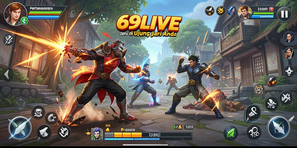 Tampilan gameplay seru dalam game Fighting 69LIVE.