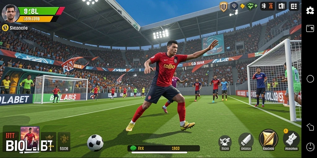 Tangkapan layar utama BIOLABET menampilkan aksi seru dalam permainan olahraga.