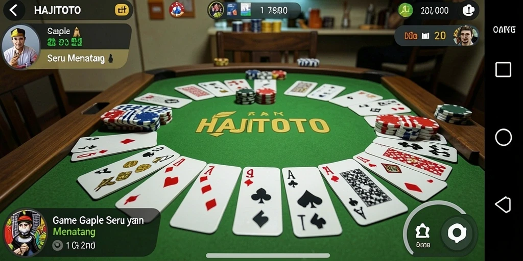 Tampilan gameplay seru dalam HAJITOTO dengan teman-teman.