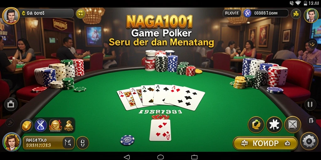Tampilan gameplay Poker yang seru di NAGA1001.