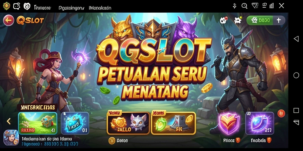 Screenshot gameplay QQSLOT menampilkan aksi seru dalam petualangan.