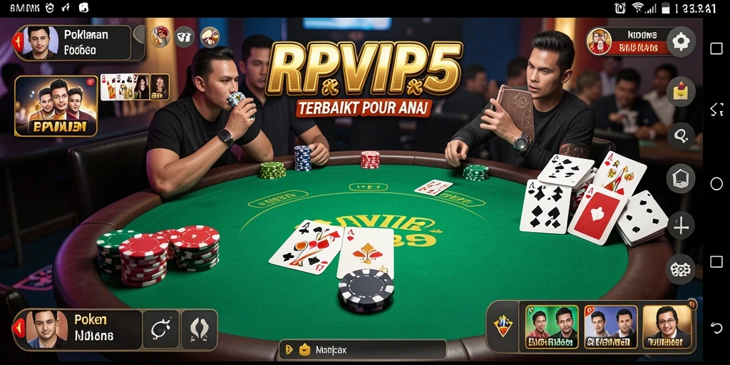 Gameplay Poker RPVIP5 yang menarik dan menyenangkan.