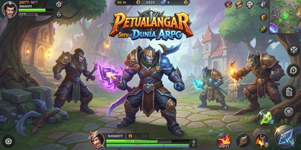 Tampilan seru gameplay ARPG di SR877 dengan strategi pertarungan yang menarik.